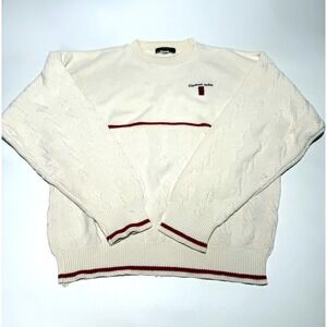 VTG Andrew Rohan Sweater Mens XL Embroidered Elizabeth Arden Logo Made In USA